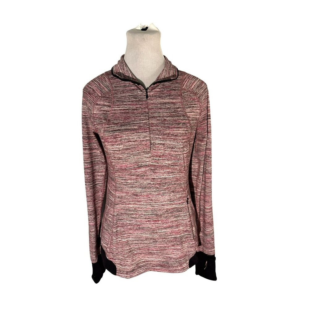 Lululemon Runderful 1/2 Zip Pullover Space Dye Camo Berry Rumble Multi Black 8